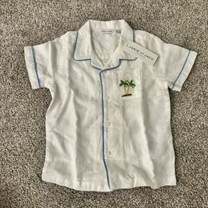 Janie & Jack Embroidered Cabana Shirt